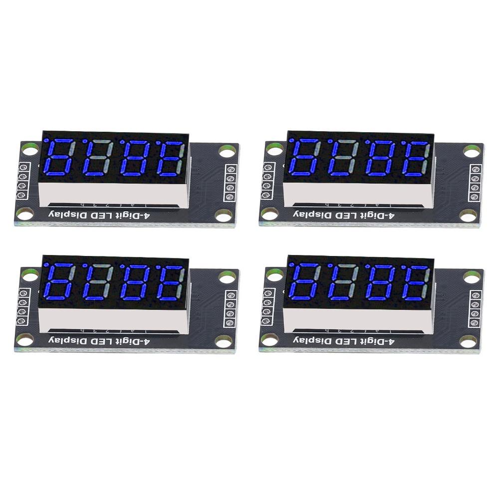 4 Set 0.36 Inch Digital Tube Display Module TM1637 Drive Chip Tube Clock Display  Clock Display