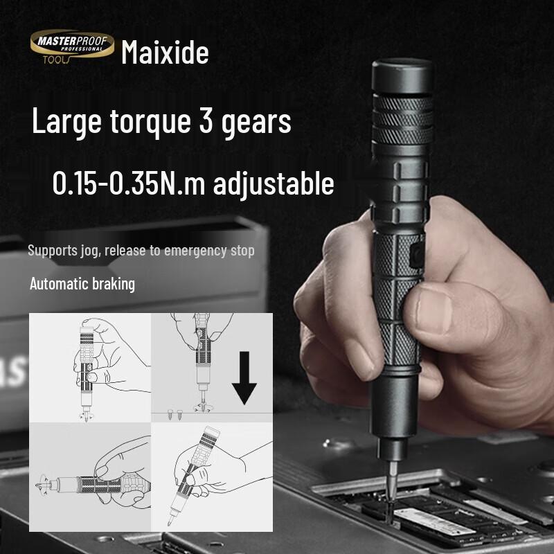 

MASTERPROOF Precision Electric Screwdriver Set CN plug (adapter included)