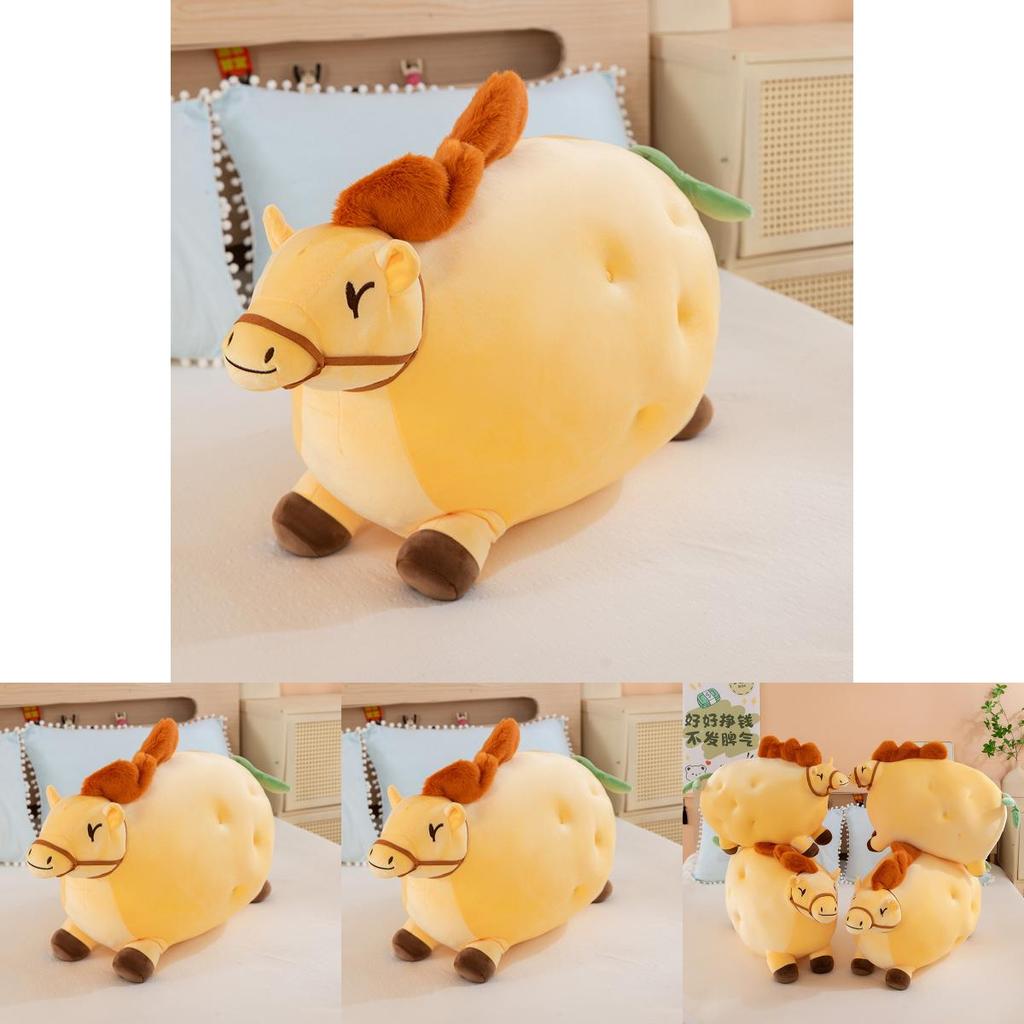 Creative Potato Plush Horse Toy Animal Pillow For Kids And Adults