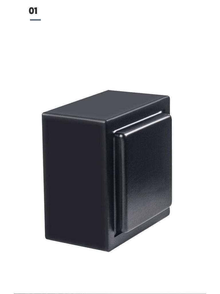 Modern Large Stainless Steel Square Ashtray with Anti-Fly Design for Cigar Rest in Living Room