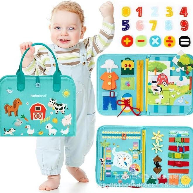 Felt Busy Board, Dressing Board, Educational Toys, Children'S Felt Learning Board