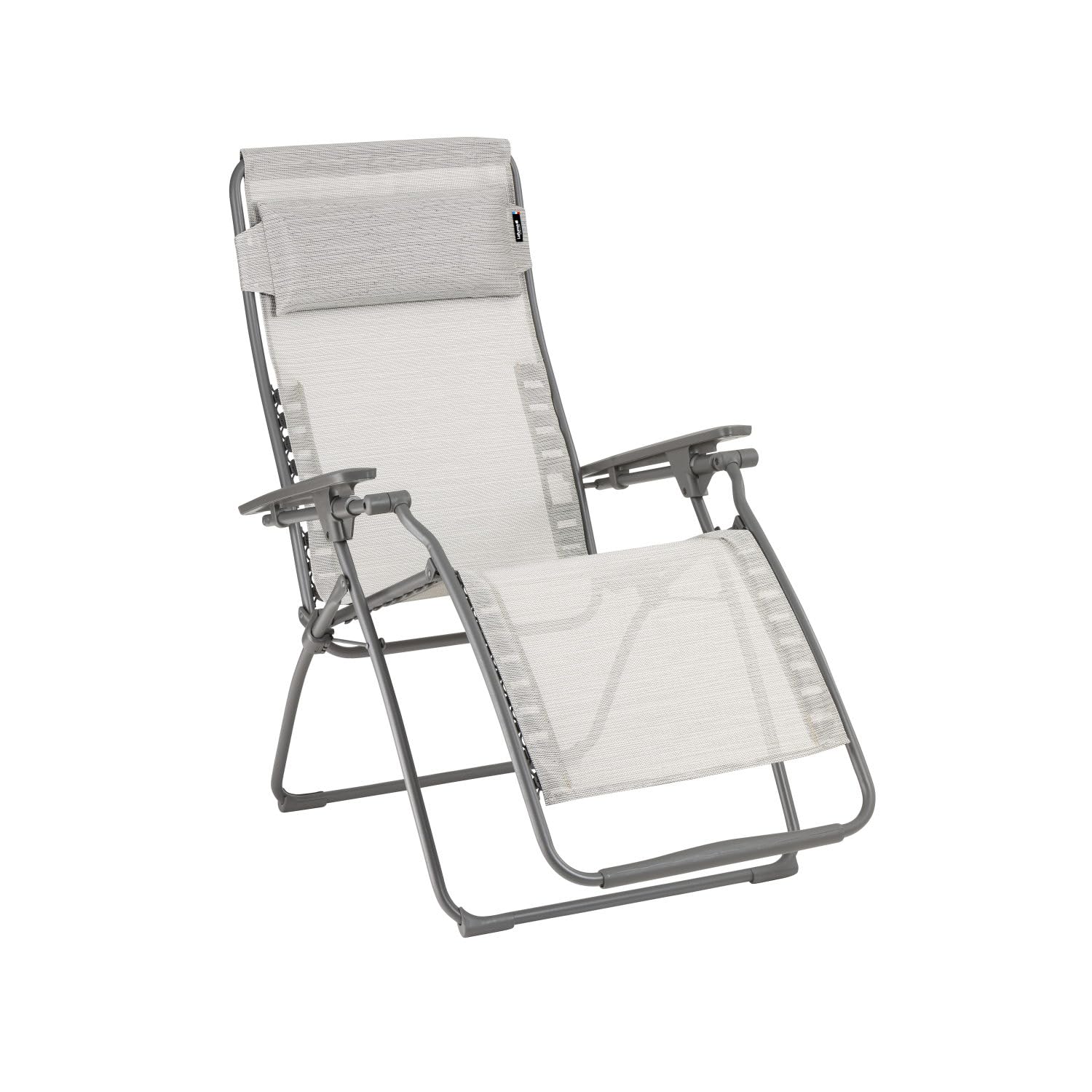 

Lafuma Recliner FUTURA Light Gray Galet LFM3113 9718 Outdoor Chair Camping Sauna Totoi Chair Balcony Original Recliner Chair Made in France 5 Year