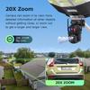 6MP Outdoor Solar Street Light Camera, 20X Zoom, Full Color Night Vision, PTZ, Dual Picture