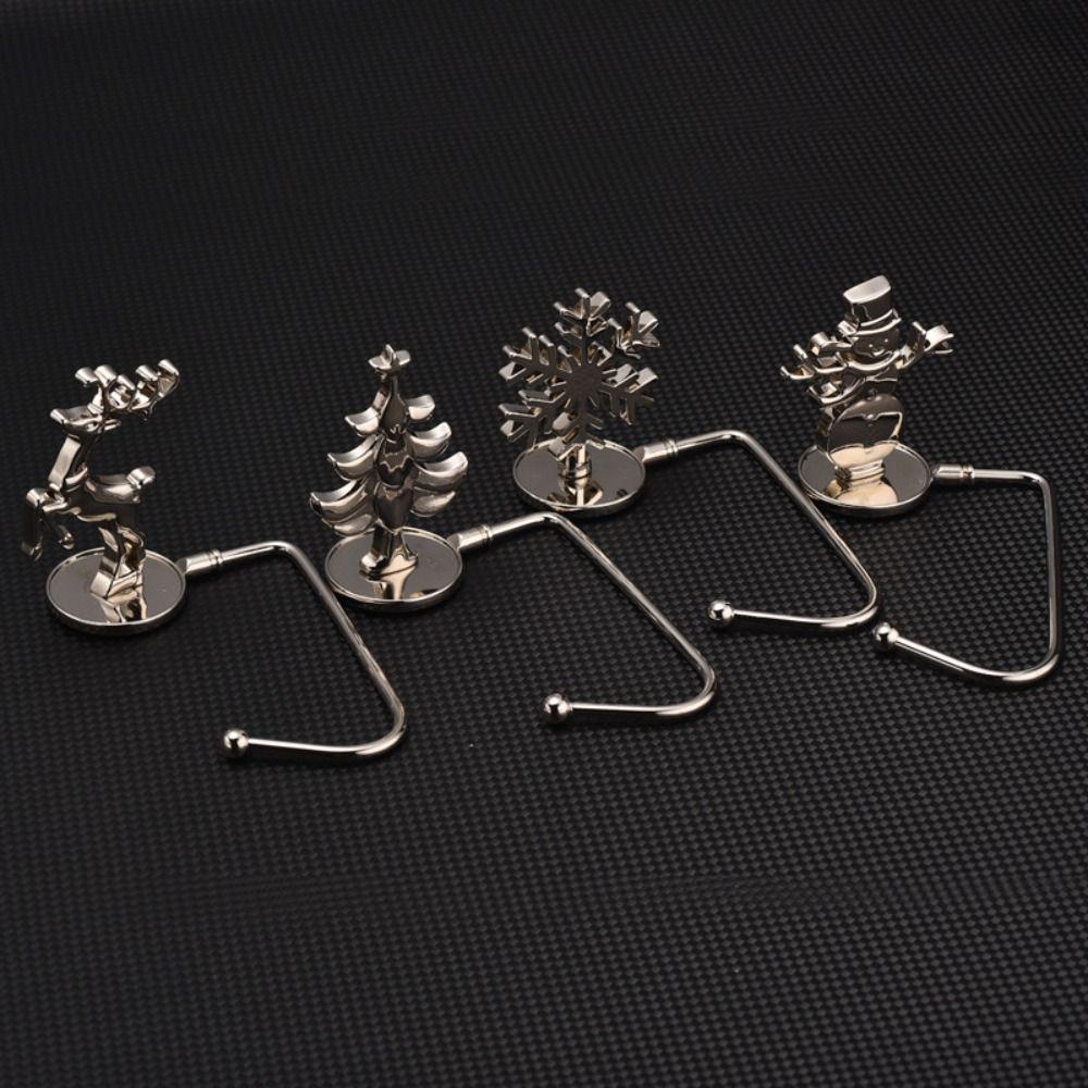 Stockings Clip Christmas Fireplace Hooks Elk Snowflakes Snowman Shaped Christmas Sock Hook  Bedroom