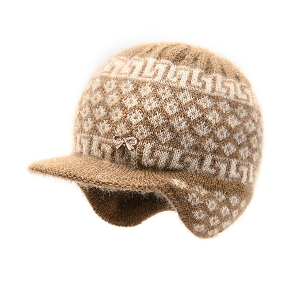 Chapeau d'hiver pour senior Tricoté Décontracté Chaud Laine