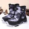 Blue Waterproof Non-Slip Children's Snow Boots with Thick Velvet Lining
