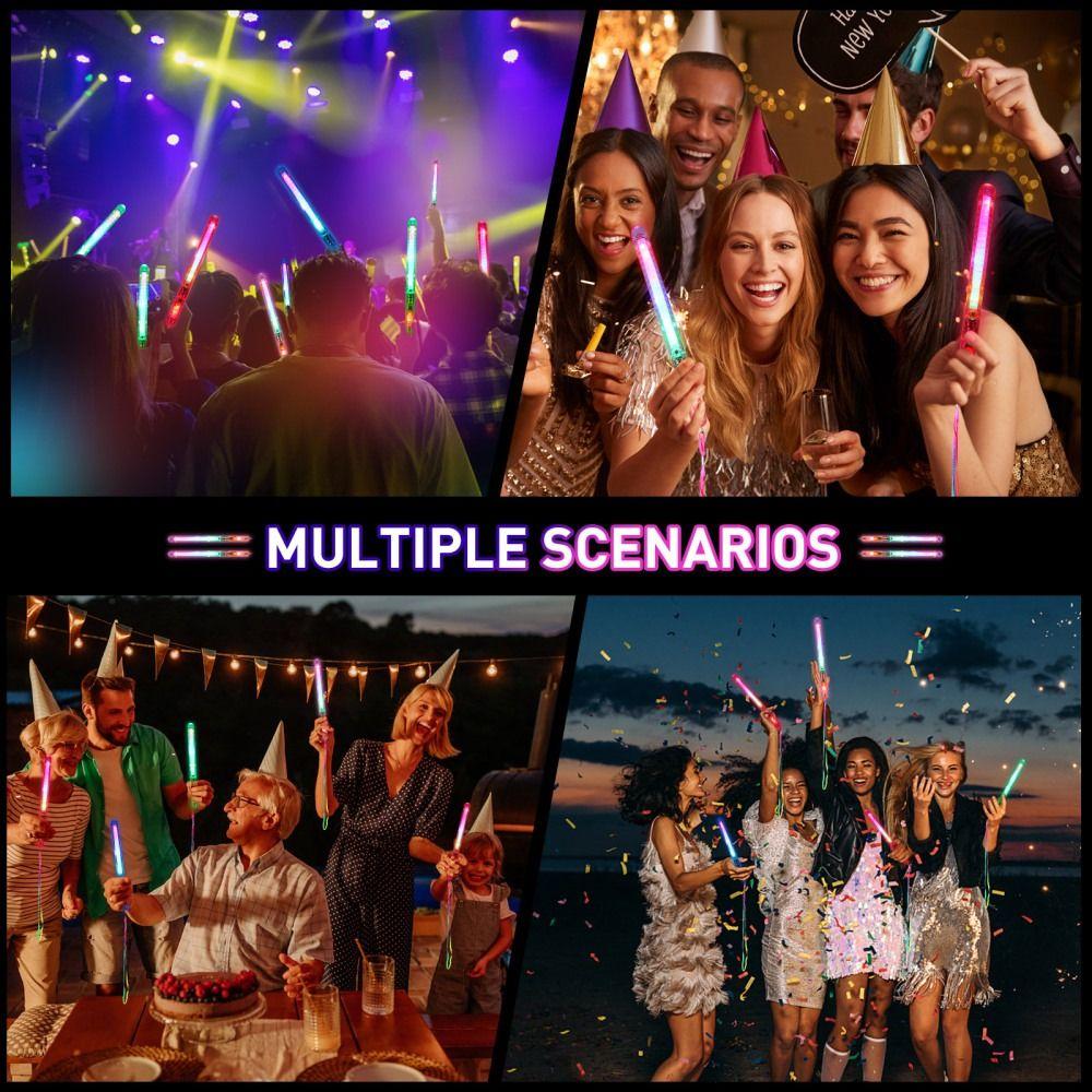 Party Favor Light Up Wands With Lanyards Flashing LED Wand Glowing Cheer Wands Flashing LED Stick