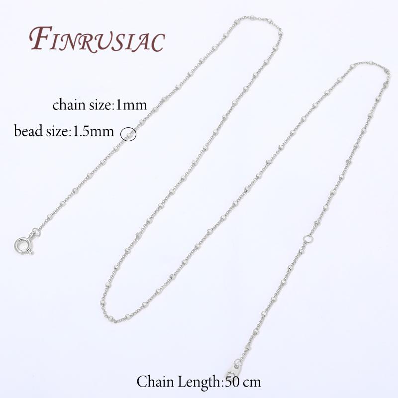1/2Pcs 50cm 18K Gold Plated Chains Necklaces Women Bulk Wholesale Fashion Beads Chains For Jewelry Making Supplies