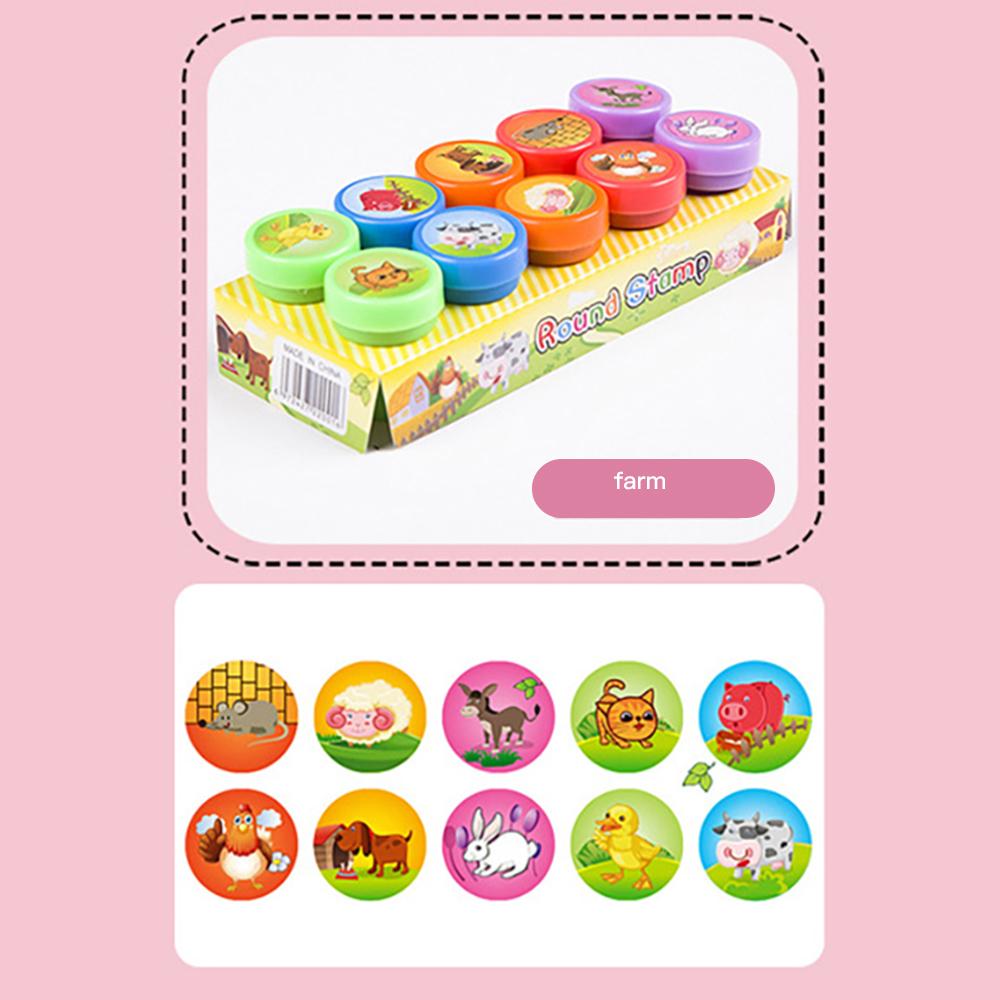 Kreativní 10ks kreslené dětské razítko DIY scrapbook Fotoalbum Dekorace Graffiti pečeť Mateřská škola Povzbuzení Razítko Dárky