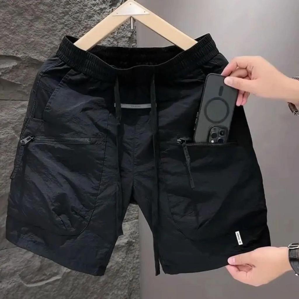 Men's Stylish Summer Casual Shorts: Quick-Dry, Loose-Fit, Straight-Leg Workwear Cropped Shorts