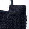 Patterned knit basic tote basket bag
