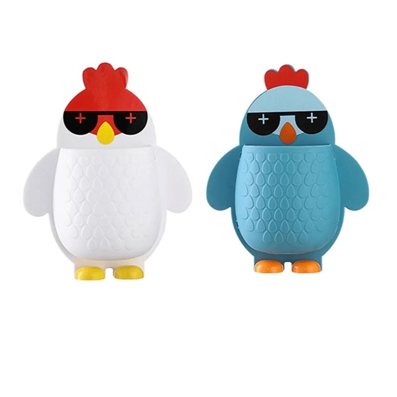 Cartoon Chick Wall-Mounted Storage Box for Makeup, Tools, and Toothbrush