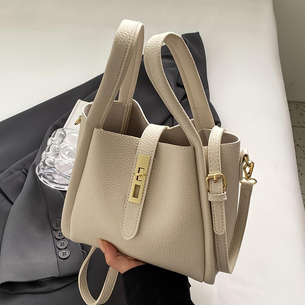 High-value daily multifunctial handbag autumn and winter retro fashi trend simple solid color crossbody bag