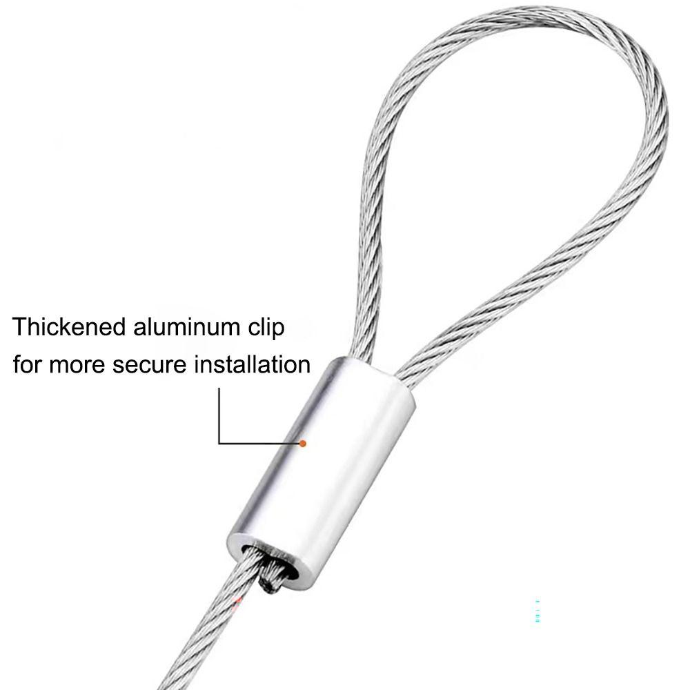 New Stainless Steel Wire Rope Adjustable Automatic Retractable Fastening Suspension Lanyard