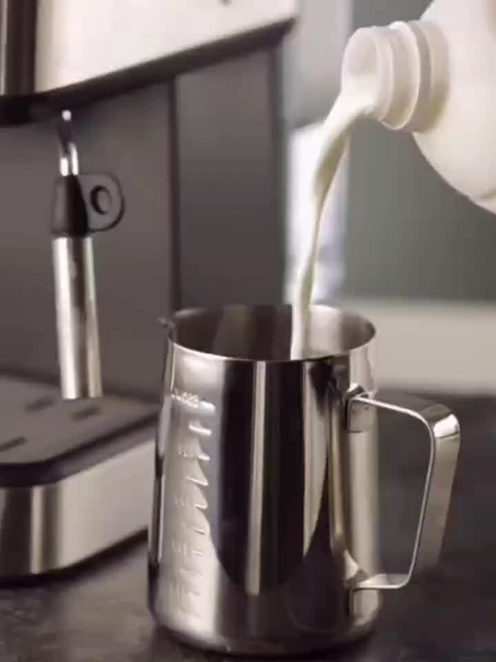 1PCS Coffee Flower Pot, Stainless Steel with Scale, Coffee Pot Cup, Latte Art Cup, Hot Milk Cup, Coffee Tool Accessories