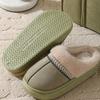Crestar Fur Plush Women Slippers Indoor Warm Thick Soles Fluffy Female House Slippers Winter Fashion Non-slip Fuzzy Cotton Shoes