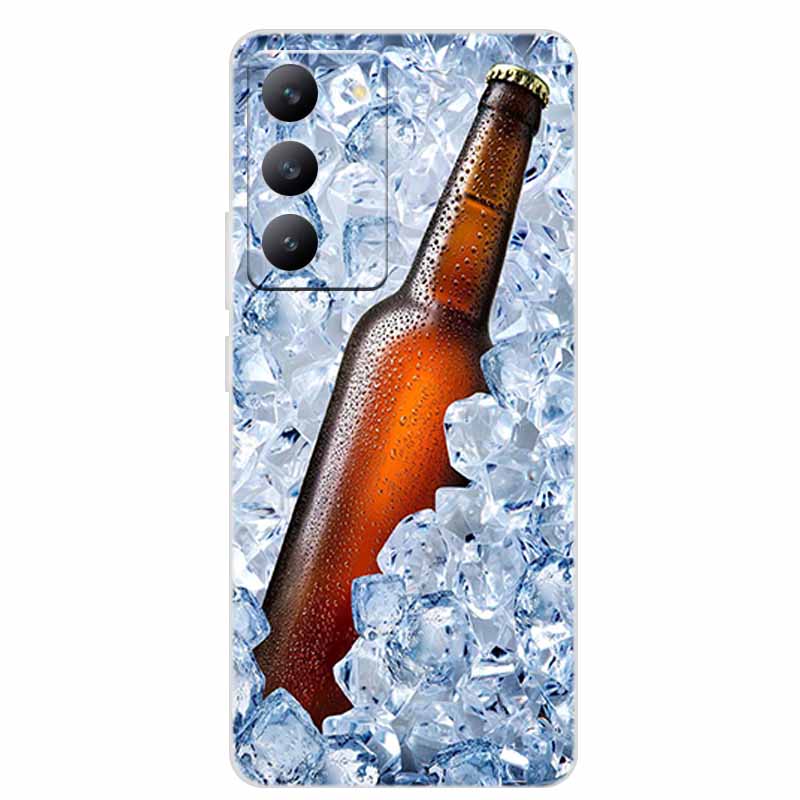 For Redmi 15 4G Phone Case Fashion Flowers Transparent Silicone TPU Soft Back Cover Case For Xiaomi Redmi 15 5G Case Redmi15 Bag