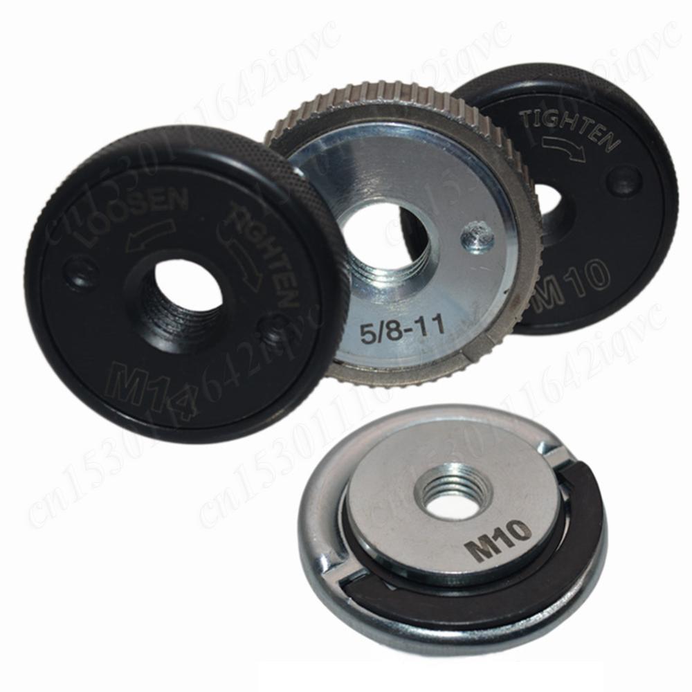 M10 M14 5/8inch -11 Thread Angle Grinder Self-Locking Pressing Plate Quick Release Angle Grinder Flange Nut Power Tools