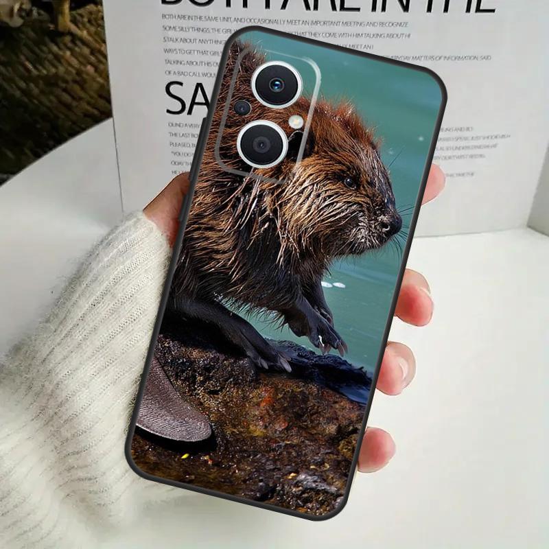 Animal Beaver Case For OPPO Reno 12F 13F 14F 10 11 12 13 14 Pro 8T 7 8 Lite OPPO Find X6 X5 X8 X9 Pro Cover