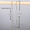 Transparent Acrylic Lingerie Hanger with S-Shaped Hook for Clothes, Fabrics, and Children's Wear.