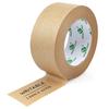 BOMEI PACK Reinforced Paper Packing Biodegradable Kraft Paper Transport Tape for and Storage Tape, 50mm50m, Self-Adhesive Gum-Covered Heavy-Duty