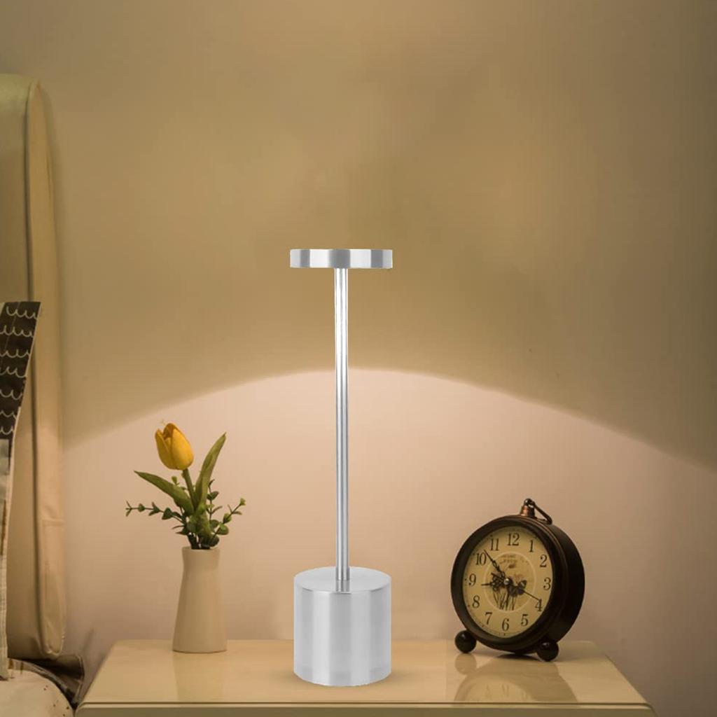 Cordless Table Lamp Rechargeable USB Desk Lamp 3 Colors and Stepless Dimming Portable for Bedroom Home Use