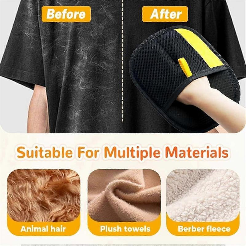 3-Piece Electrostatic Pet Hair Remover Gloves, Reusable Washable Cat Dog Hair Removal for Couch Carpet Clothes