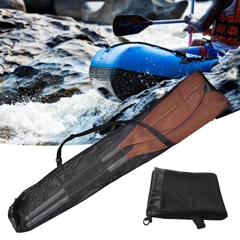 Kayak Paddles Storage Bag Pouches Adjustable Shoulder Strap Drawstring Mesh Bag Canoes Boats Split Paddles Carrying Bag