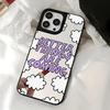 Mirror Phone Case for iPhone 15 11 13 14 for 15 16 Pro Max 12 13 16 Pro Cloud Flower and Animal Cute Style Phone Case