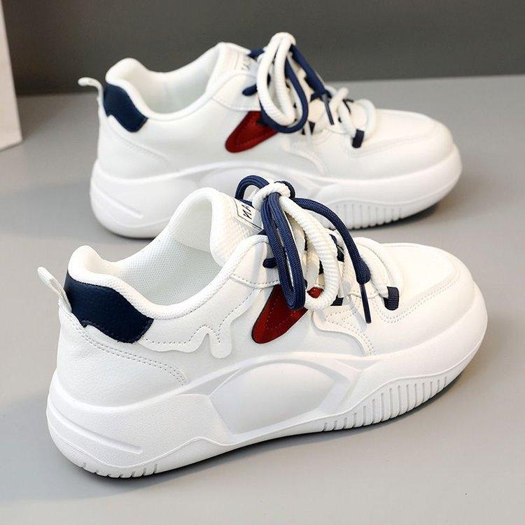 New spring and summer thick baseplate shoes not tired feet running casual sports shoes size 35 синий