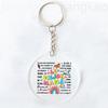 Intelligent Loving Brave Mother Spanish Print Keychain Circle Chain Acrylic Keyring Holiday Birthday Mother's Day Gift for Mama