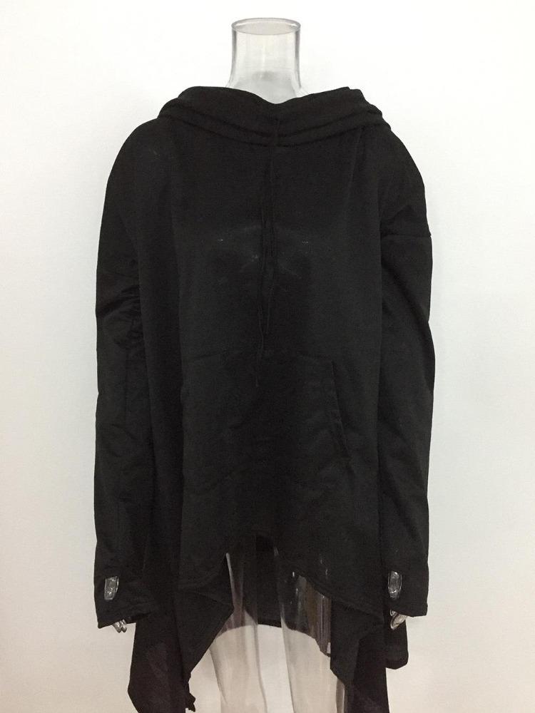 Women's Long Sleeve Plaid Plush Hooded Sweatshirt