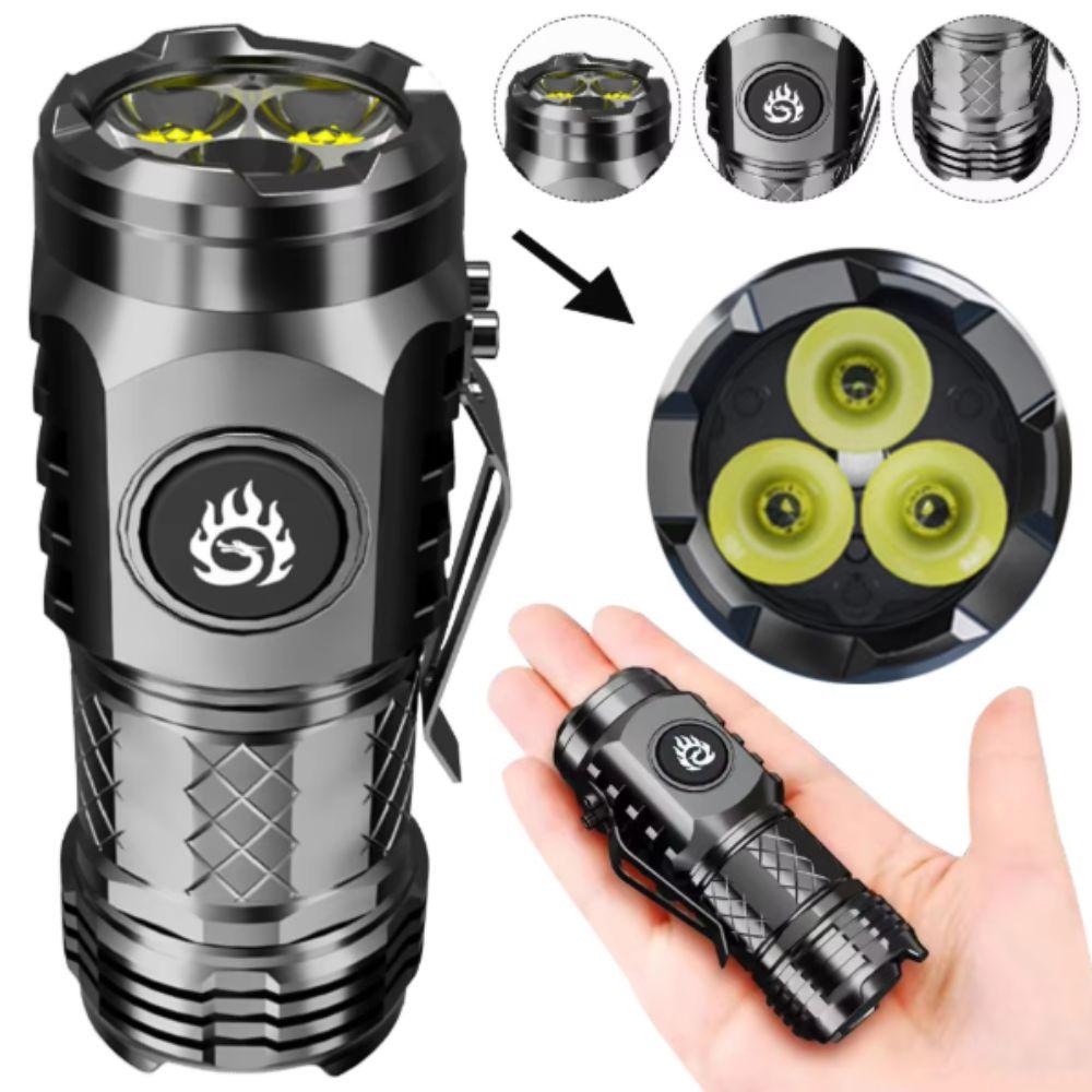 Waterproof LED Flashlight Adjustable Brightness Torch Mini Handheld Flashlight Hiking
