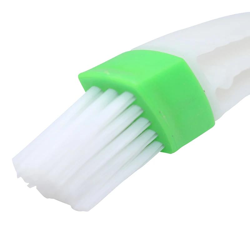 2In1 Green Car Air-conditioner Outlet Dirt Duster Cleaner Brush Car Air Conditioning Vent Blinds Cleaning Brush Car Accessories