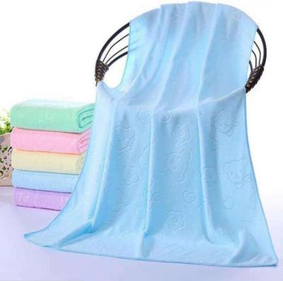 Little Bear Embossed Quick-Dry Soft Absorbent Bath Towel – Comfortable Daily Necessity