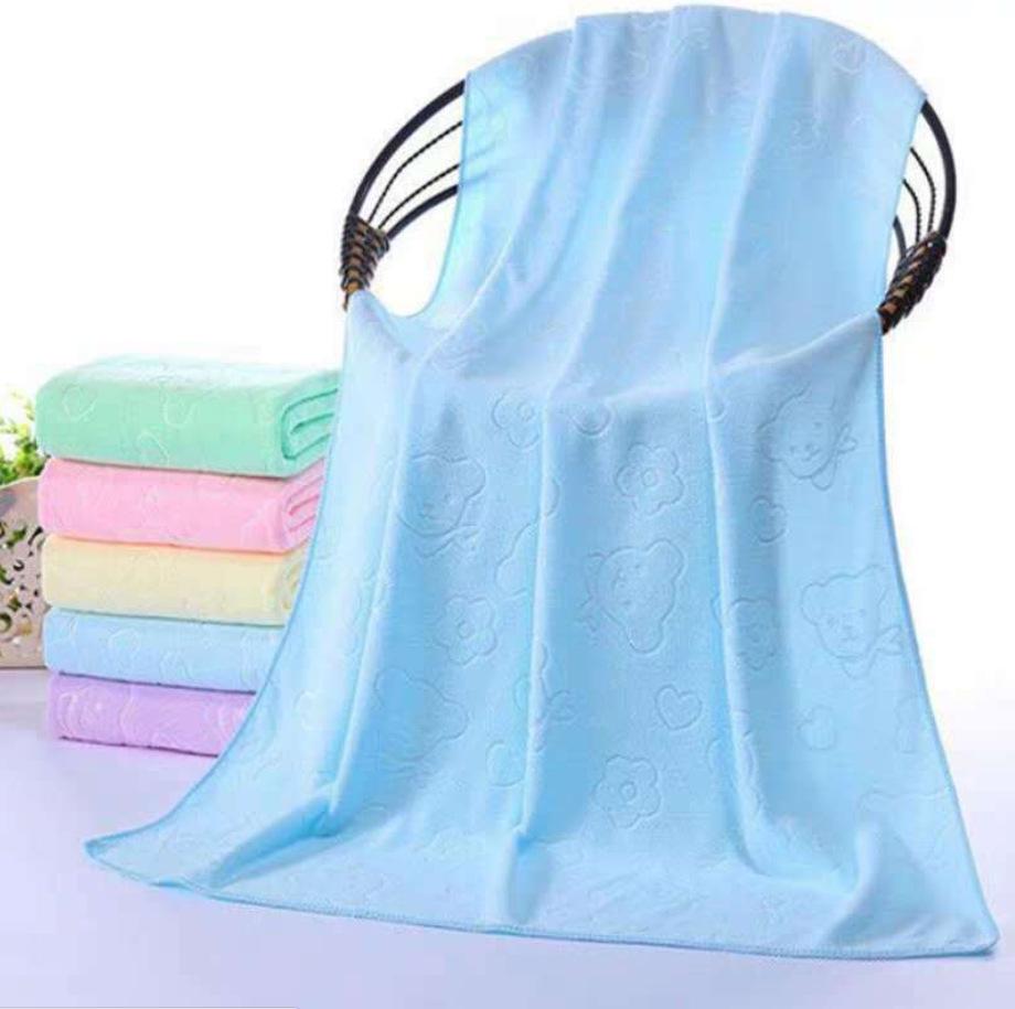 Little Bear Embossed Quick-Dry Soft Absorbent Bath Towel – Comfortable Daily Necessity