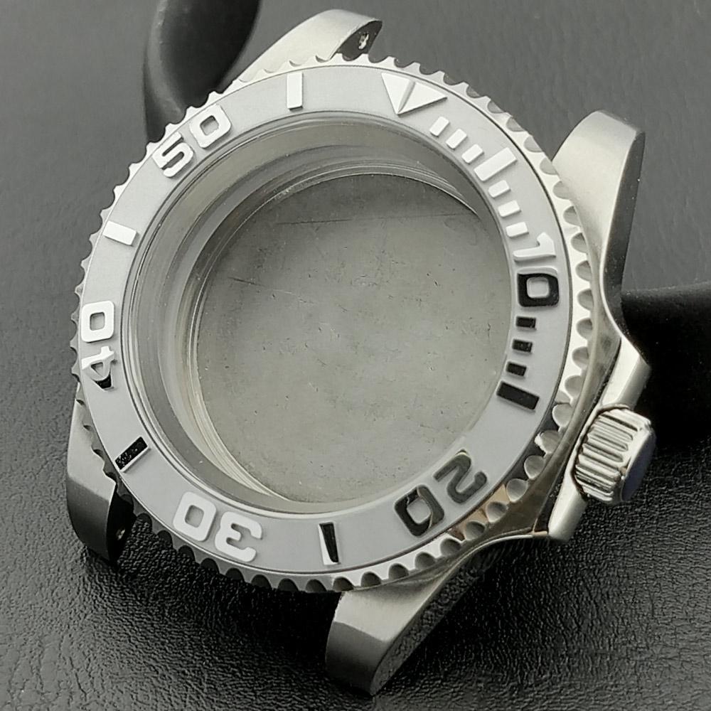 40mm Mechanical Watch Case for NH Series 35 36 38 Movement Yacht Design Style with Sapphire Crystal Watch Box Parts 7