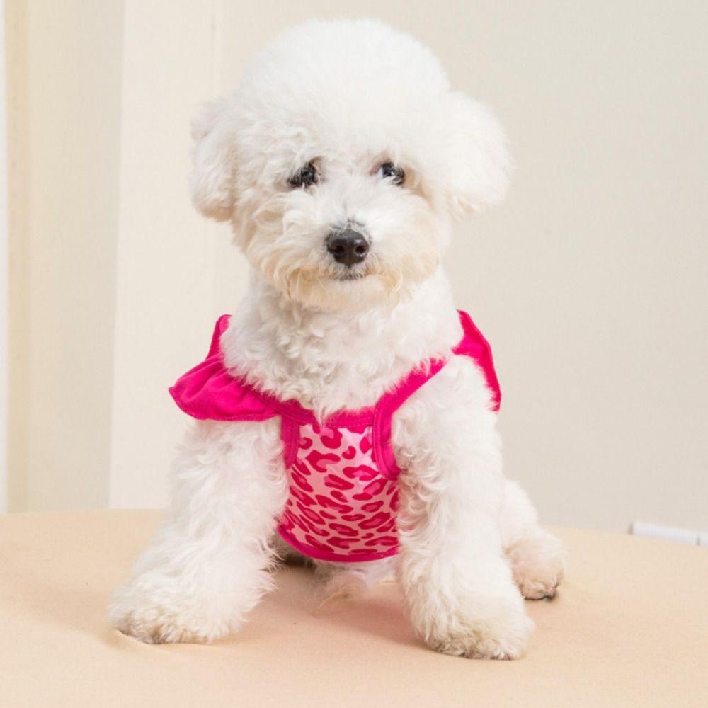 Cartoon Pattern Pet Summer Clothes Soft Cat Suspender Skirt  for Puppy Small Animal