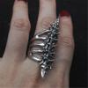 Practical Bone Ring Gothic Thorn Alloy Jewelry Unisex Gothic Fashion Accessory Unique Finger Rings Alloy Texture
