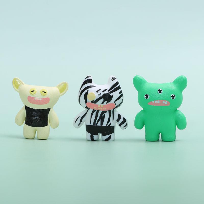 Cartoon Cute Fuggler Monster Model Desktop Ornament Set For Room Decoration