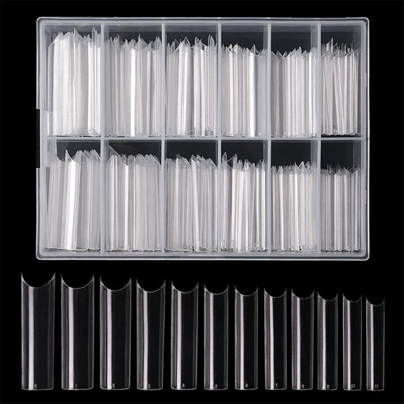 240 Pieces Extra Long Nail Tips Stiletto Nail Tips Oval Stiletto False Nails