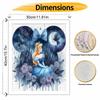 Cinderella Night Castle Disney Oil Painting Kit, Home Decor Handmade Gift for Princess Fans, Blue Fantasy Art Paint by Numbers Set