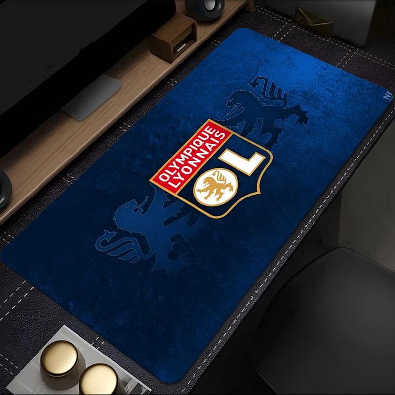Olympique Lyonnais Football Crest mouse pad, rubber base, esports desk mat, mouse pad for gamers and office use, gaming desk , easy to clean mat