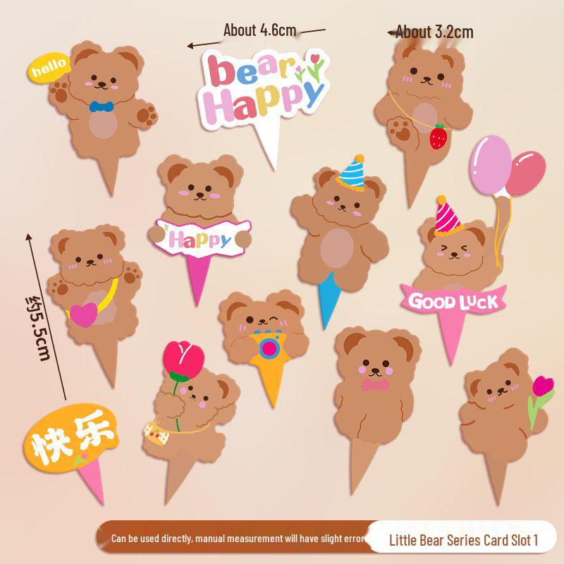 Sushi Cartoon Cupcake Toppers - Cute Mini Dessert Cards for Children's Day & Birthday Decorations