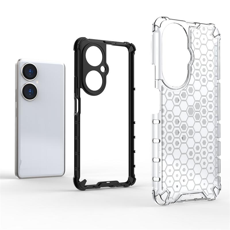 Shockproof Transparent Case For Huawei Nova 11i Bumper Honeycomb Armor Case For Huawei Nova 11i Case Cover For Huawei Nova 11i