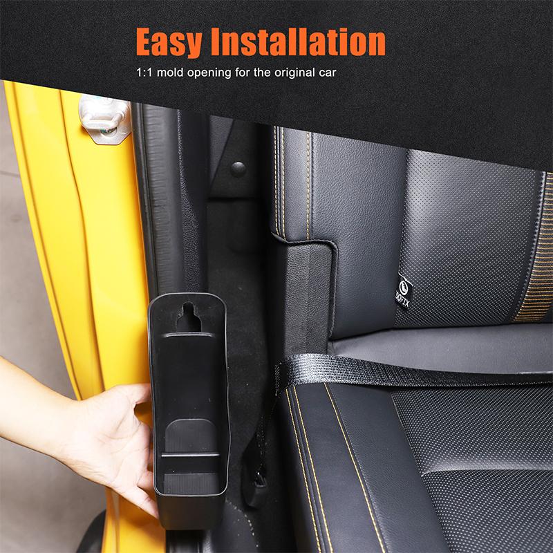 For Ford Ranger 2023-2025 ABS Car Rear Seat Side Storage Box Umbrella Organizer Tray Trim Car Interior Accessories
