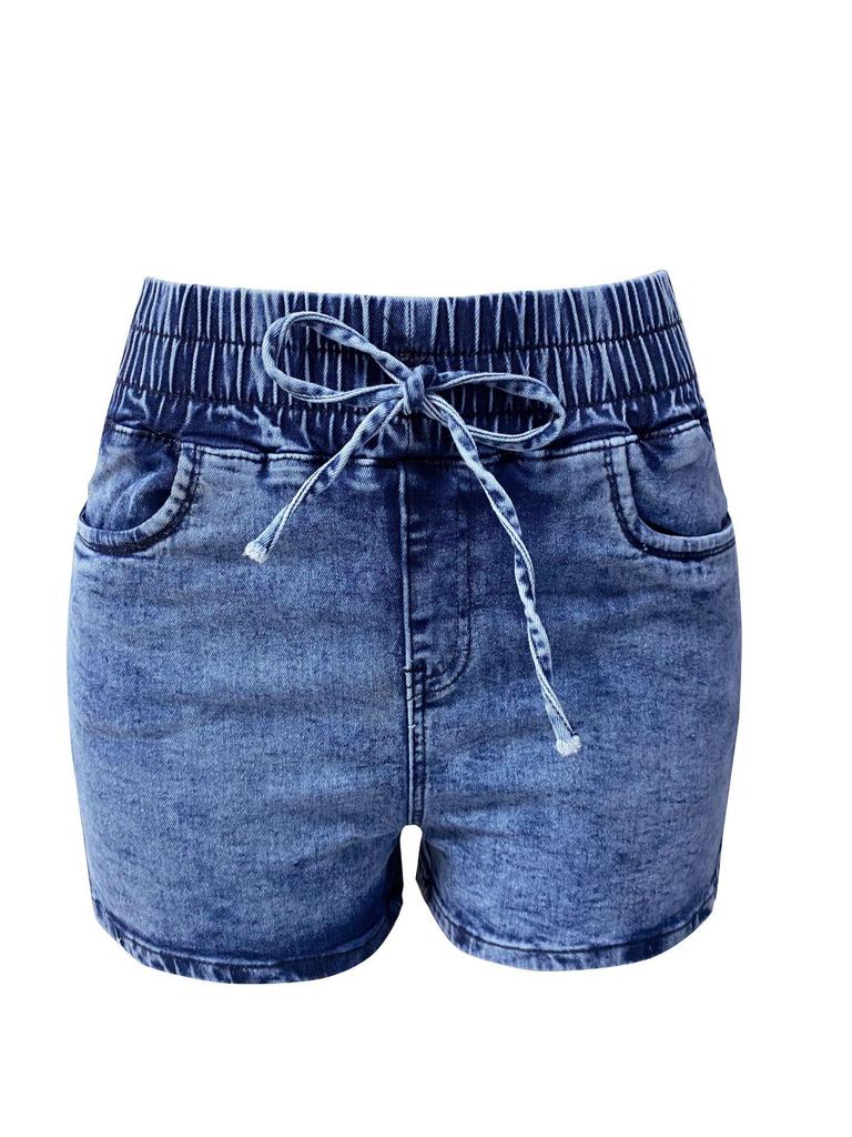 Elastic Casual Summer Women Slim Hole Denim Shorts