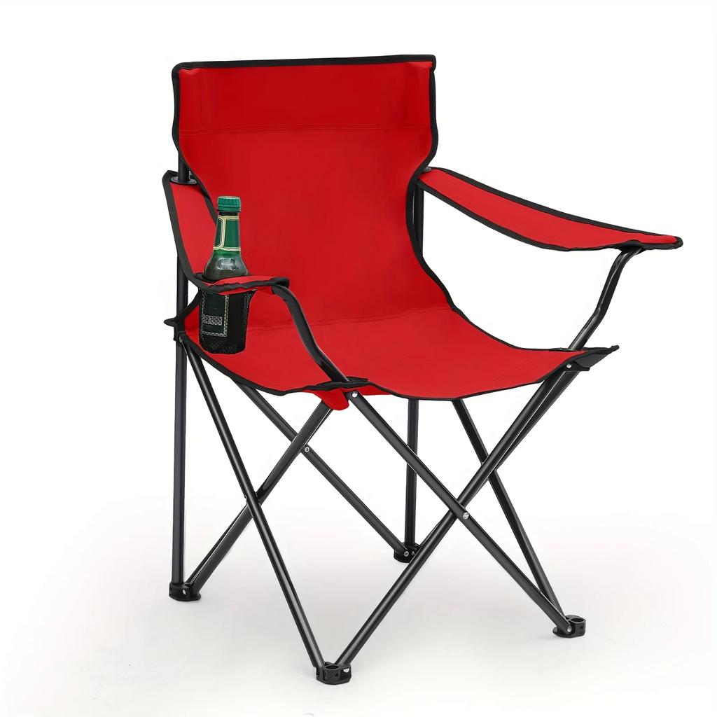 Camping Chair Folding Chair, With Cup Holder, Camping Chair Foldable, For Outdoor, Sports, Beach, Fishing, Oxford Garden Chair