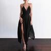 Women Prom Dress Deep V Neck Low Cut Sleeveless Backless Spaghetti Strap Dress-up Cross Back Irregular Hem Wedding Dress Women Clothes