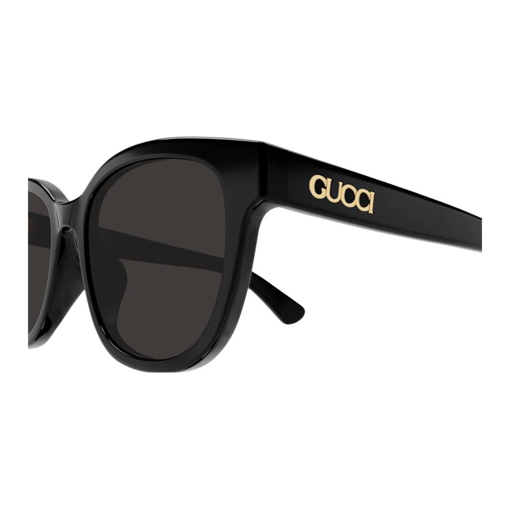 Gucci Original Design Acetate Round Sunglasses Men's Black